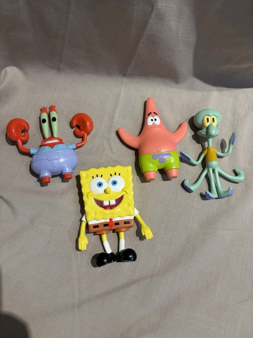 Lot Of 4 SpongeBob SquarePants Bend Ems Bendable Figures